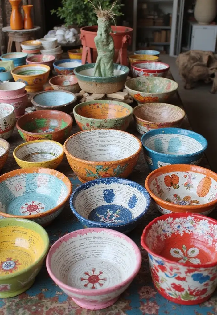 25 Beat Out Of Waste Craft Ideas That Turn Trash Into Treasure - 13. Recycled Paper Mache Bowls