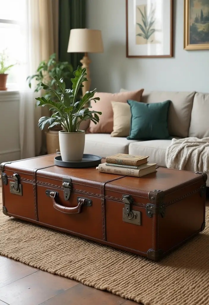 25 Beat Out Of Waste Craft Ideas That Turn Trash Into Treasure - 8. Repurposed Suitcase Table