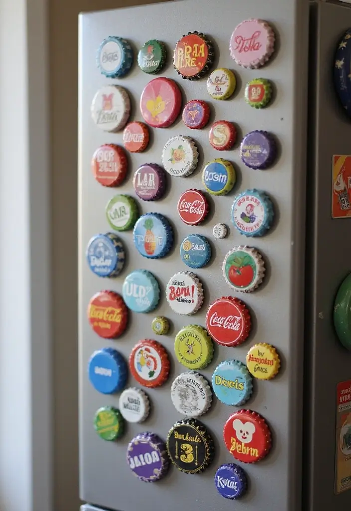 25 Beat Out Of Waste Craft Ideas That Turn Trash Into Treasure - 9. Bottle Cap Magnets