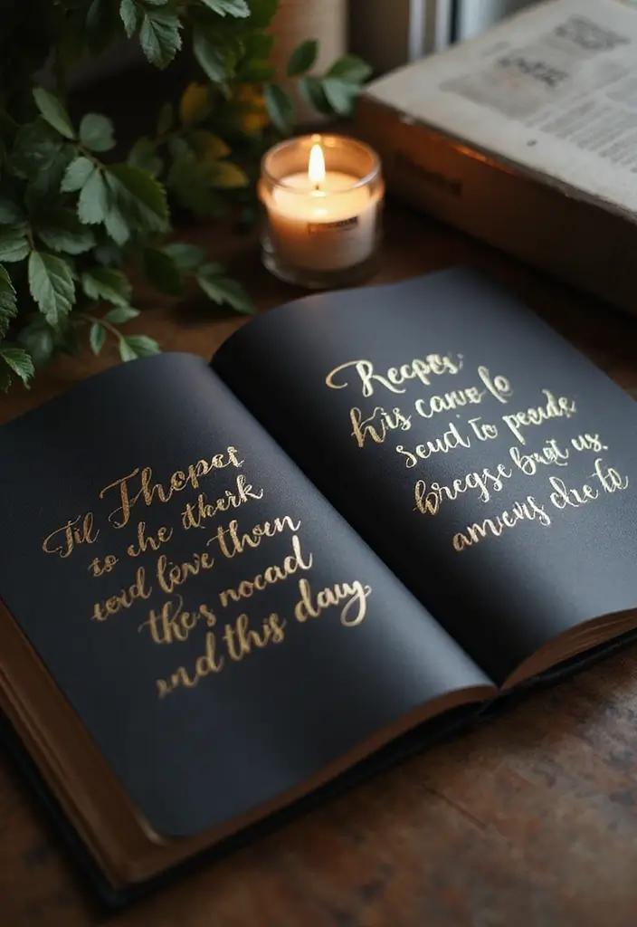 25 Black Journal Ideas That Are Elegant, Minimal, and Creative - 11. Quotes for Inspiration