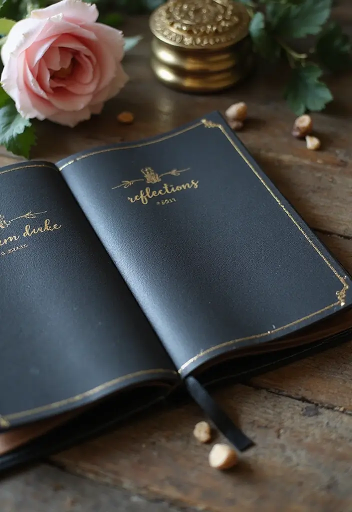 25 Black Journal Ideas That Are Elegant, Minimal, and Creative - 12. Monthly Reflection Pages