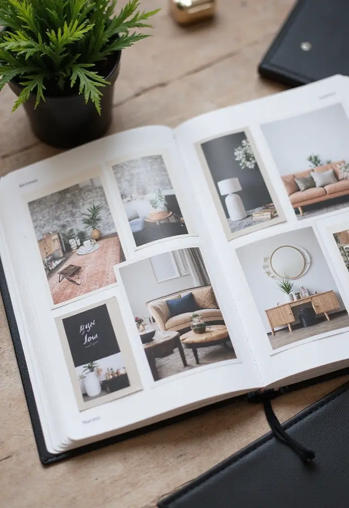 25 Black Journal Ideas That Are Elegant, Minimal, and Creative - 17. Vision Board Pages