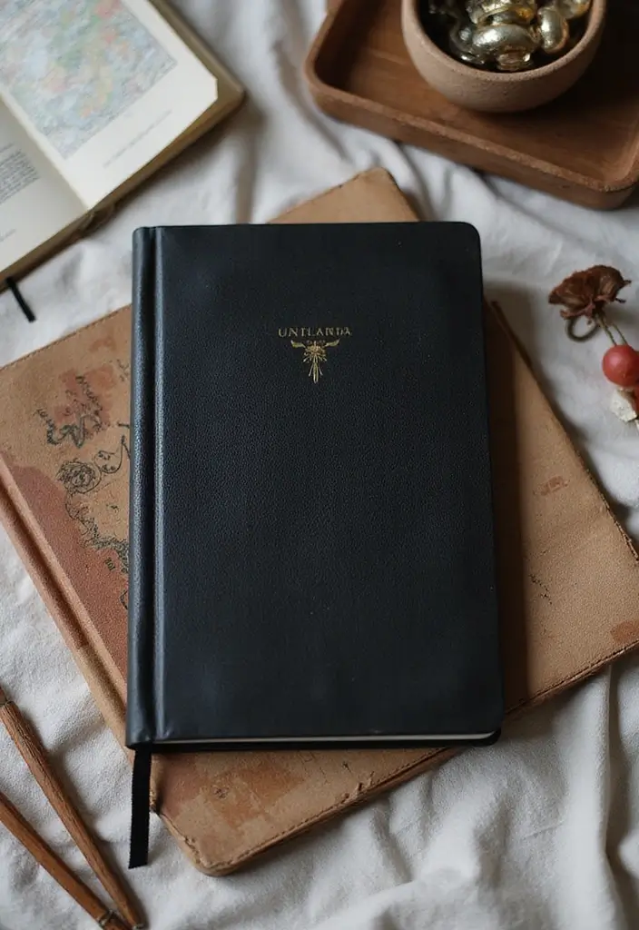 25 Black Journal Ideas That Are Elegant, Minimal, and Creative - 20. Elegant Travel Plans