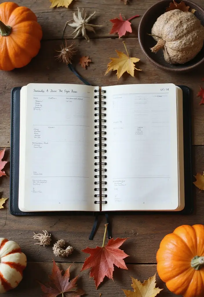 25 Black Journal Ideas That Are Elegant, Minimal, and Creative - 21. Seasonal Decor Planning