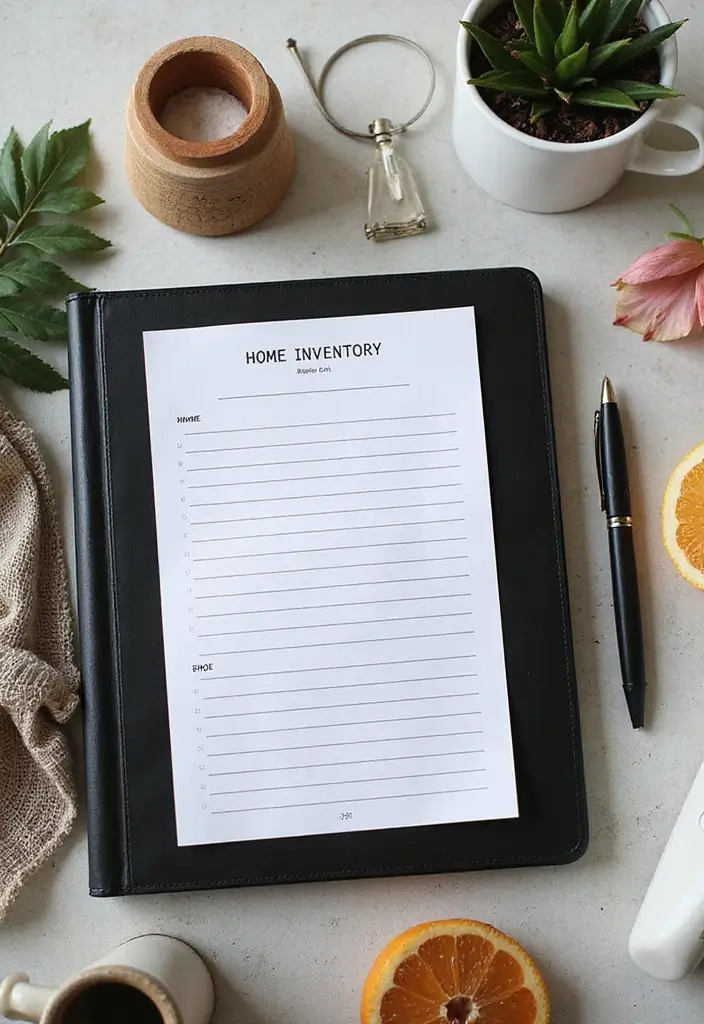 25 Black Journal Ideas That Are Elegant, Minimal, and Creative - 22. Elegant Home Inventory