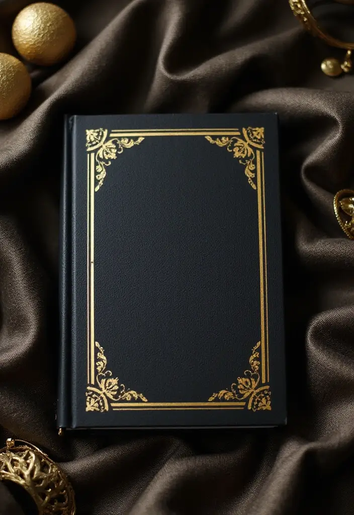 25 Black Journal Ideas That Are Elegant, Minimal, and Creative - 3. Gold Foil Accents