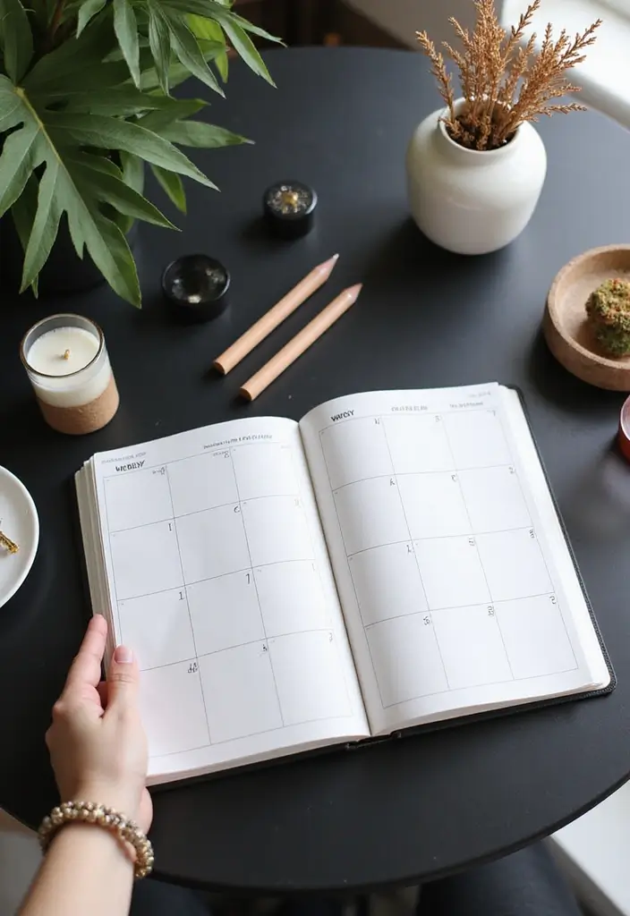 25 Black Journal Ideas That Are Elegant, Minimal, and Creative - 7. Minimalist Weekly Planner