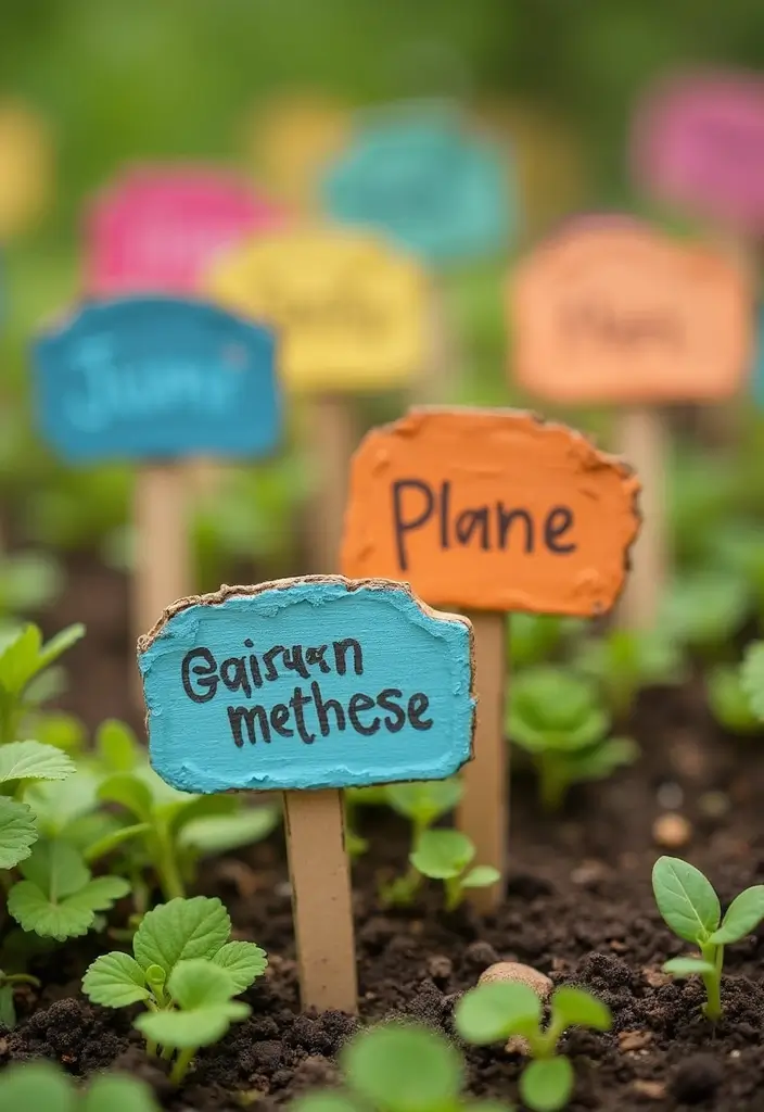 25 Cardboard Craft Ideas That Make Recycled Materials Fun - 16. Cardboard Garden Markers