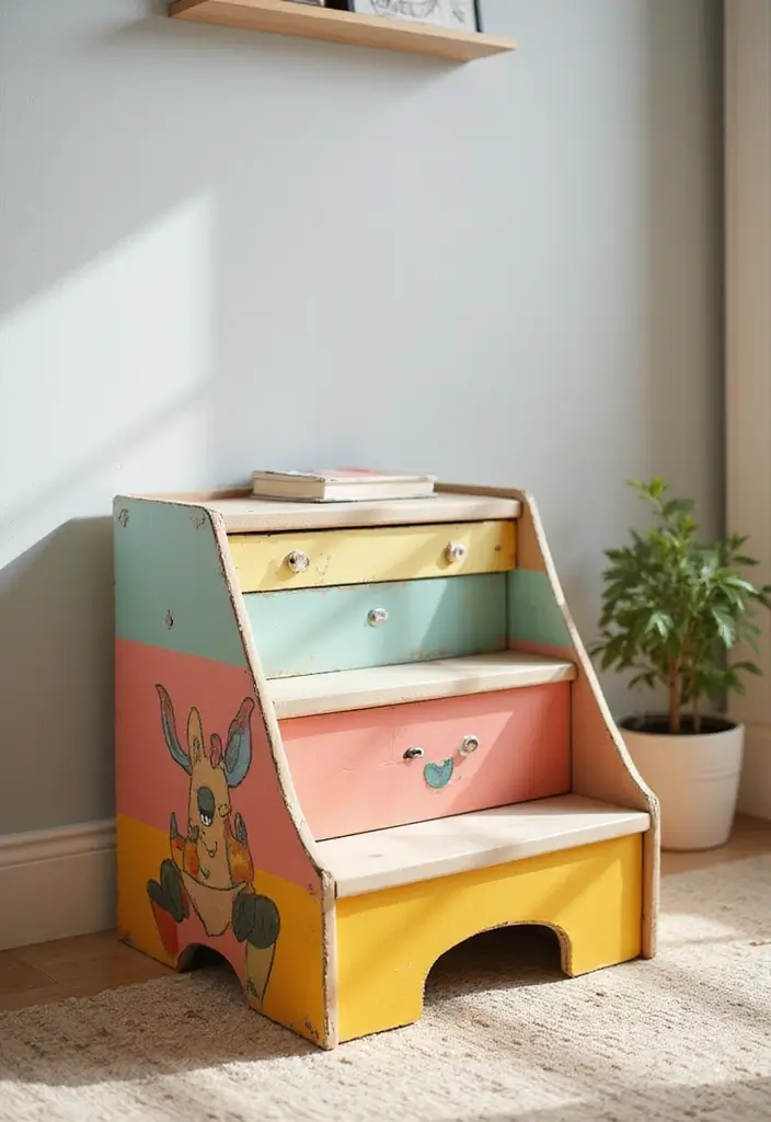 25 Cardboard Craft Ideas That Make Recycled Materials Fun - 20. Cardboard Step Stool