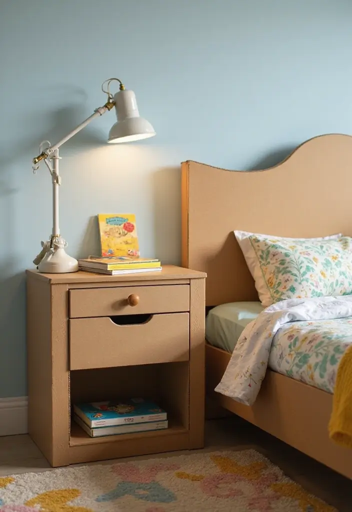 25 Cardboard Craft Ideas That Make Recycled Materials Fun - 4. Bedside Table