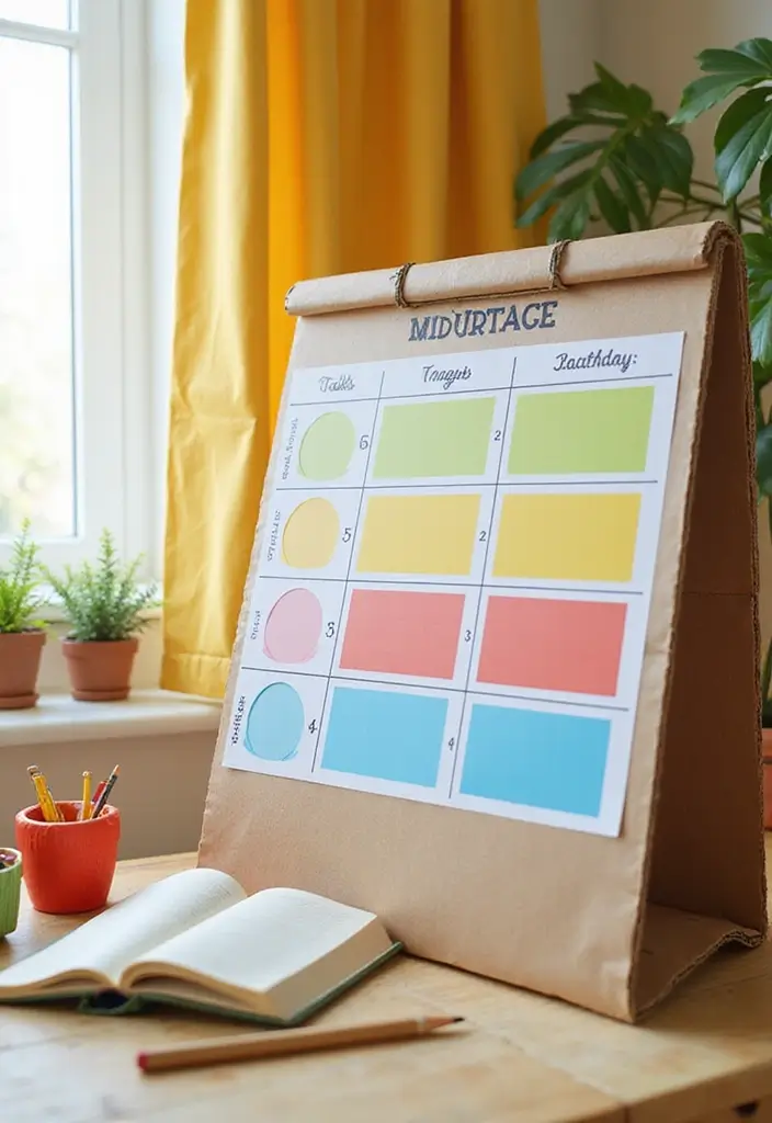 25 Cardboard Craft Ideas That Make Recycled Materials Fun - 6. Learning Chart Board