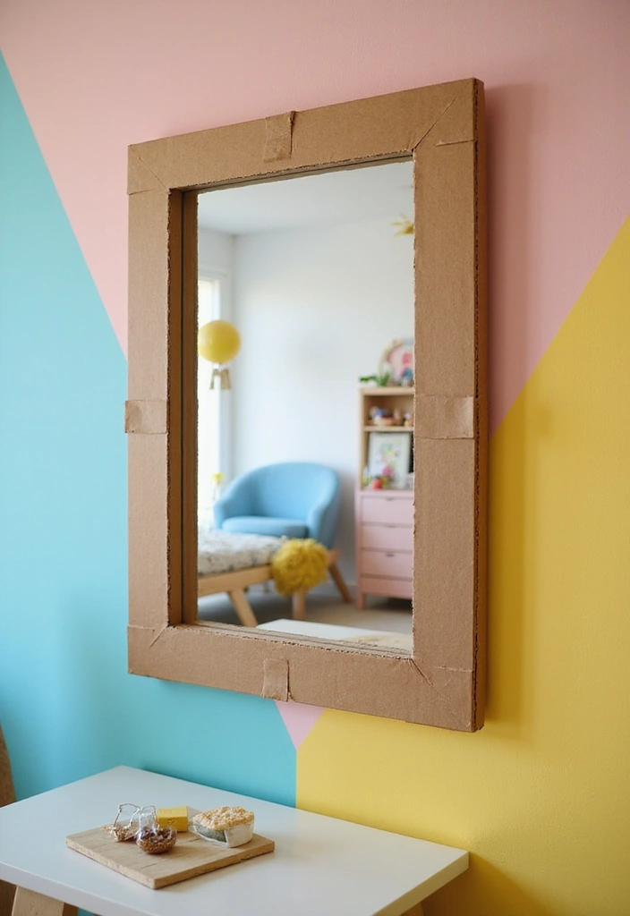 25 Cardboard Craft Ideas That Make Recycled Materials Fun - 8. Cardboard Framed Mirrors