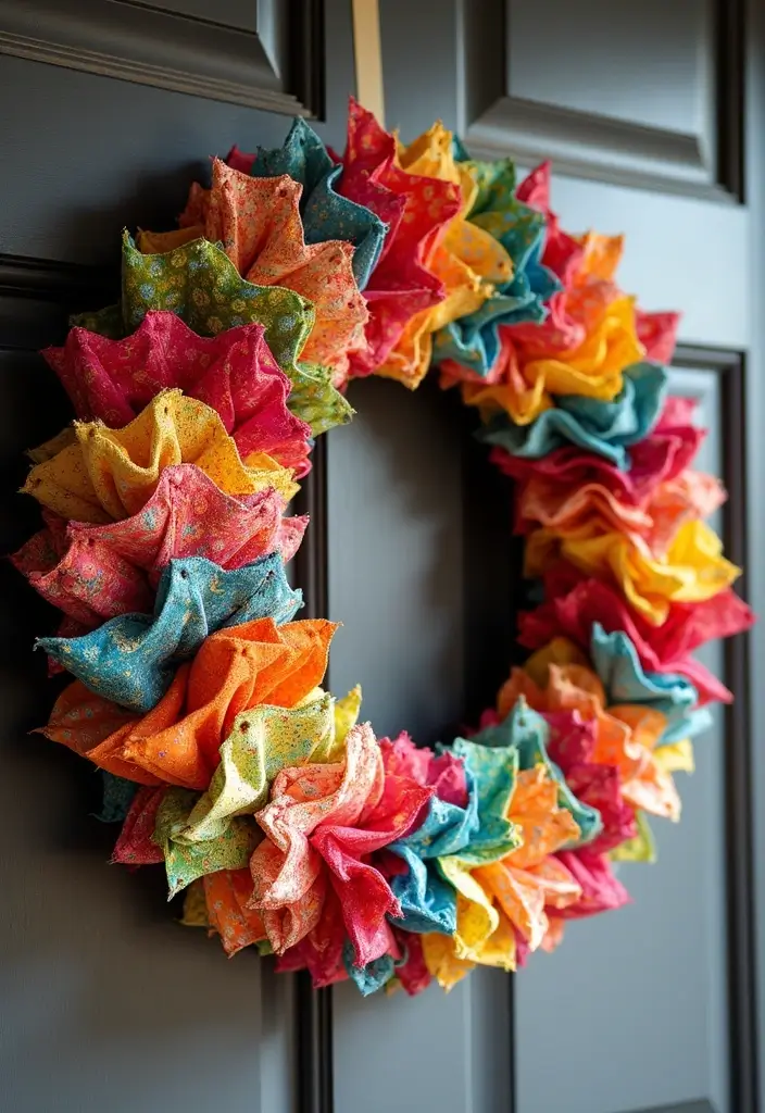 25 Craft Decoration Ideas That Inspire Creativity and Fun Projects - 10. Fabric Wreaths