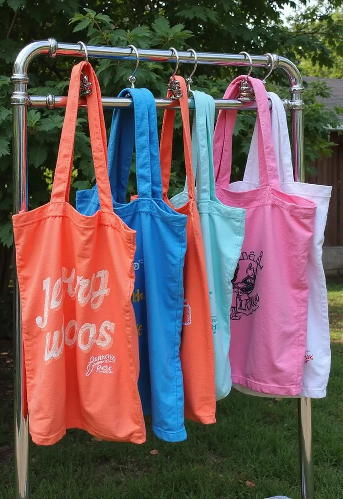 25 Craft Decoration Ideas That Inspire Creativity and Fun Projects - 18. Upcycled T-Shirt Tote Bags