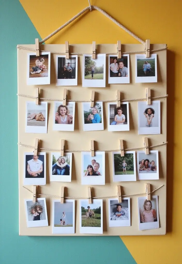 25 Craft Decoration Ideas That Inspire Creativity and Fun Projects - 24. Clothespin Photo Holder