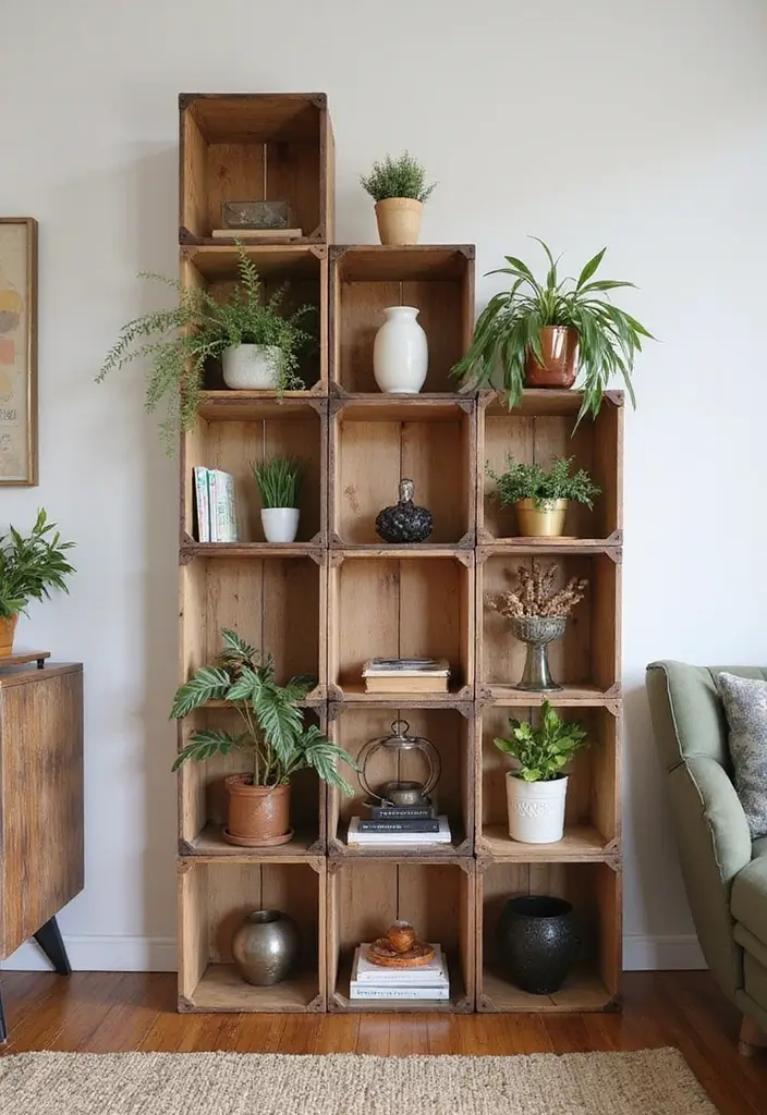 25 Craft Decoration Ideas That Inspire Creativity and Fun Projects - 25. Upcycled Crates