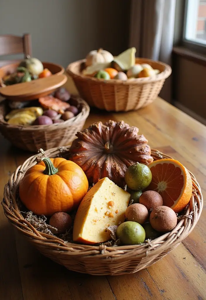 25 Craft Ideas Fall That Make Seasonal Decor Fun and Cozy - 22. Harvest-Themed Gift Baskets