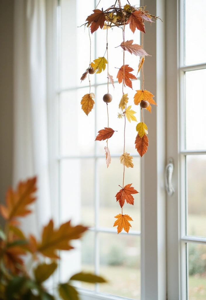 25 Craft Ideas Fall That Make Seasonal Decor Fun and Cozy - 25. Eco-Friendly Autumn Mobile