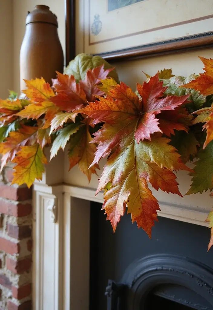 25 Craft Ideas Fall That Make Seasonal Decor Fun and Cozy - 4. Leaf Garland