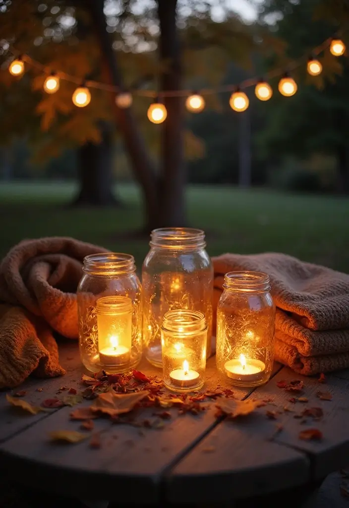 25 Craft Ideas Fall That Make Seasonal Decor Fun and Cozy - 7. DIY Mason Jar Lanterns
