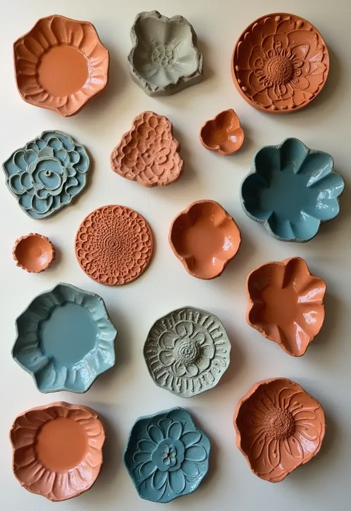 25 Craft Ideas Wall Hanging That Decorate Spaces Beautifully - 11. Clay Wall Art