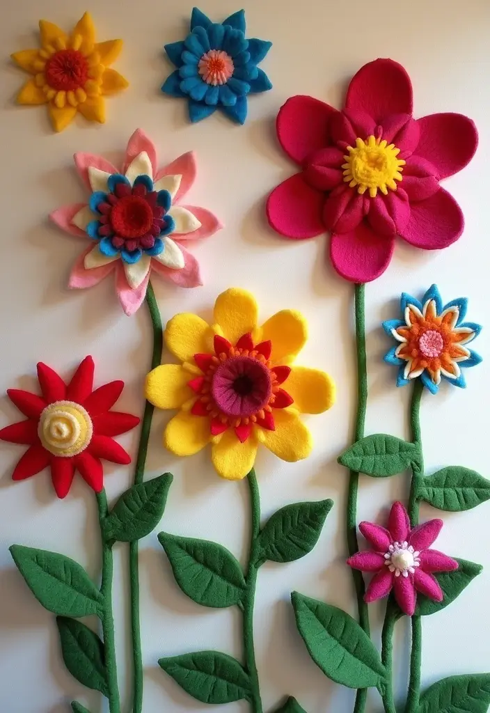 25 Craft Ideas Wall Hanging That Decorate Spaces Beautifully - 13. Felt Wall Art