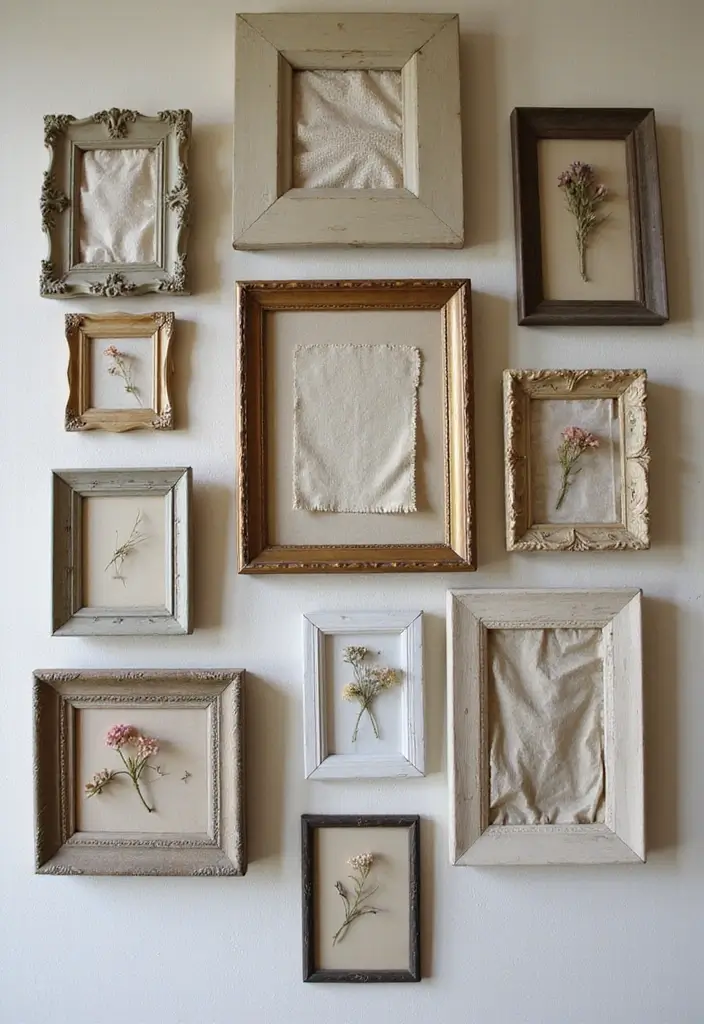 25 Craft Ideas Wall Hanging That Decorate Spaces Beautifully - 16. Wall Hanging with Old Frames
