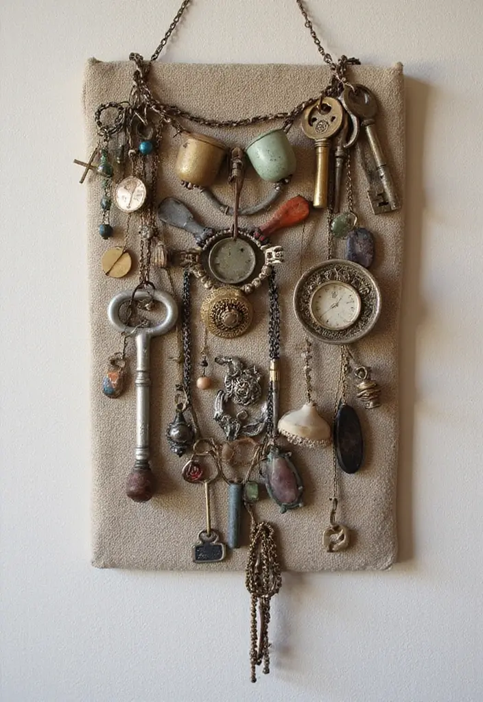 25 Craft Ideas Wall Hanging That Decorate Spaces Beautifully - 25. Wall Hanging with Found Objects