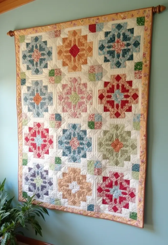 25 Craft Ideas Wall Hanging That Decorate Spaces Beautifully - 5. Quilted Wall Hangings