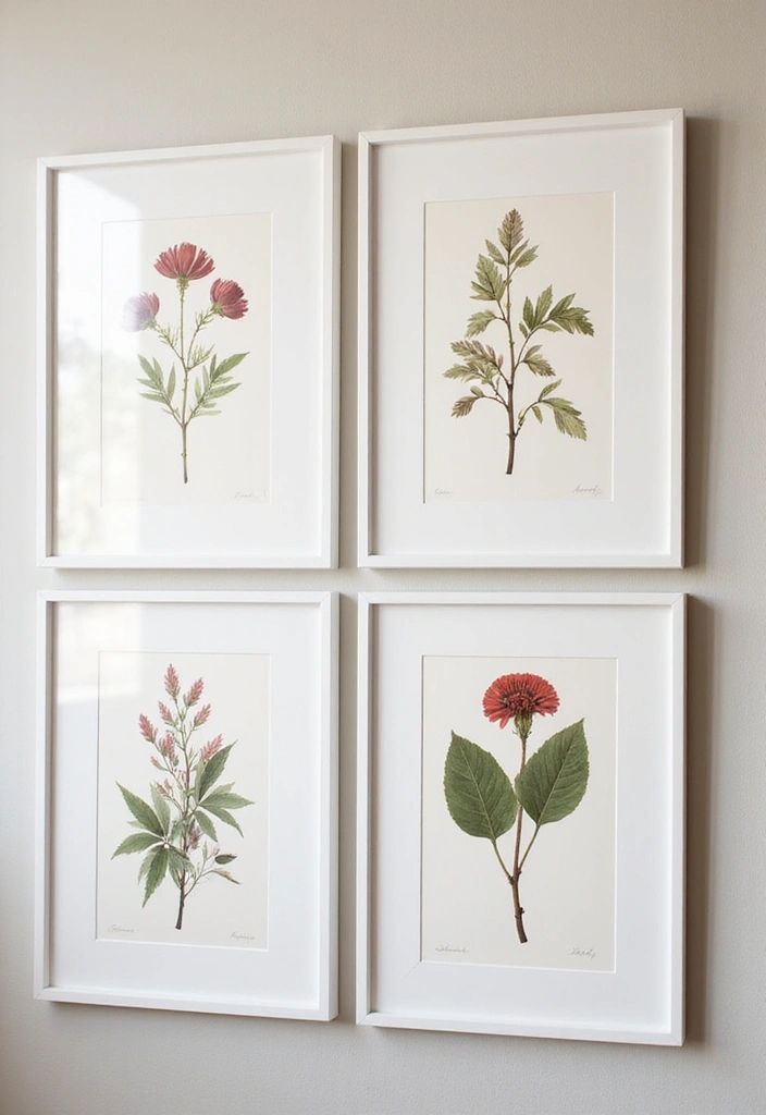 25 Craft Ideas Wall Hanging That Decorate Spaces Beautifully - 7. Botanical Prints