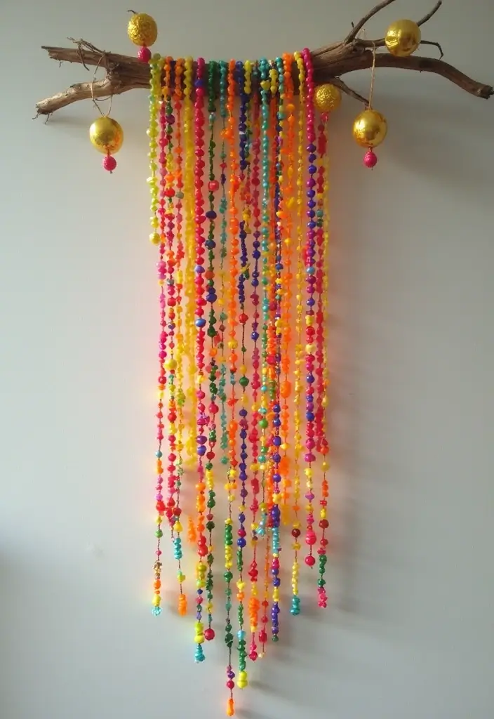 25 Craft Ideas Wall Hanging That Decorate Spaces Beautifully - 9. Beaded Wall Hanging
