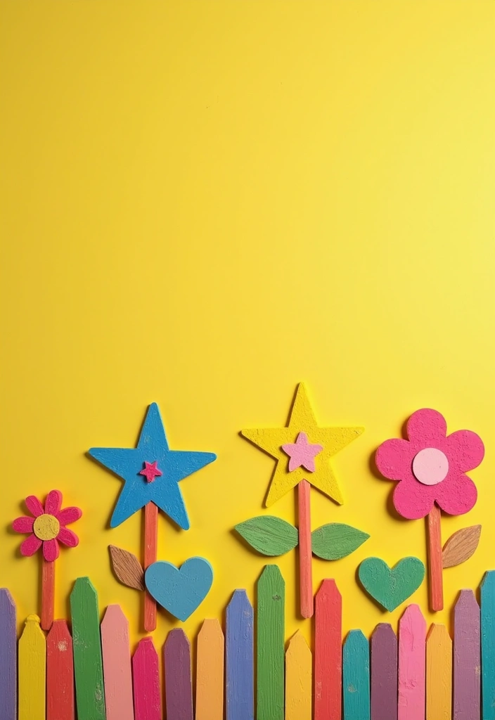 25 Craft Ideas With Popsicle Sticks That Are Creative and Fun - 1. Colorful Wall Art