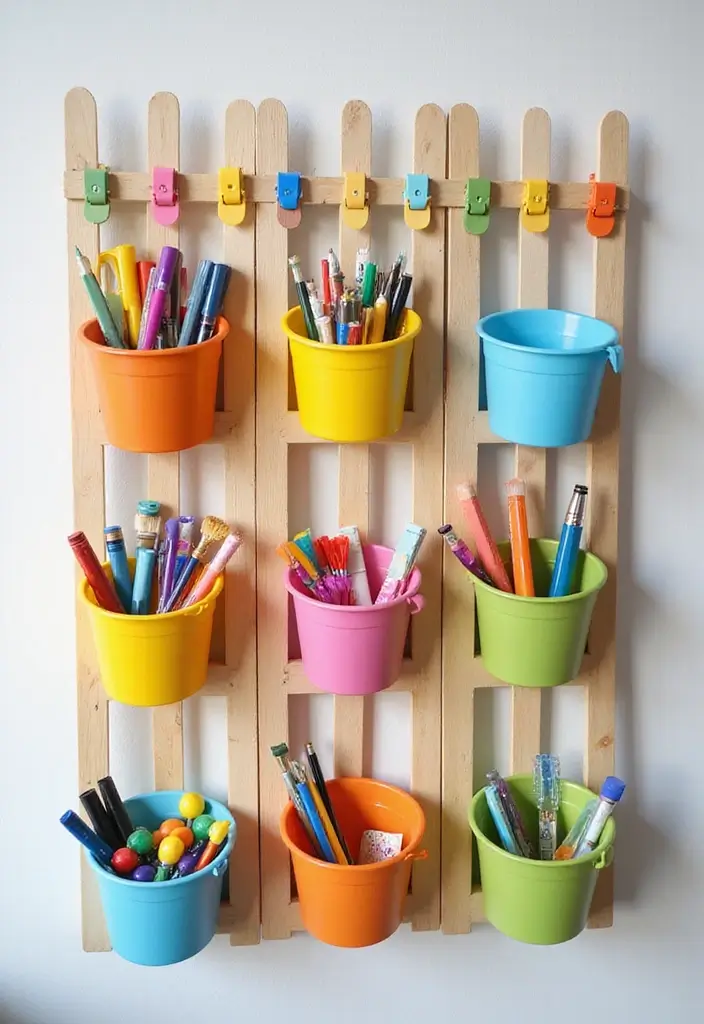 25 Craft Ideas With Popsicle Sticks That Are Creative and Fun - 12. Popsicle Stick Wall Organizer