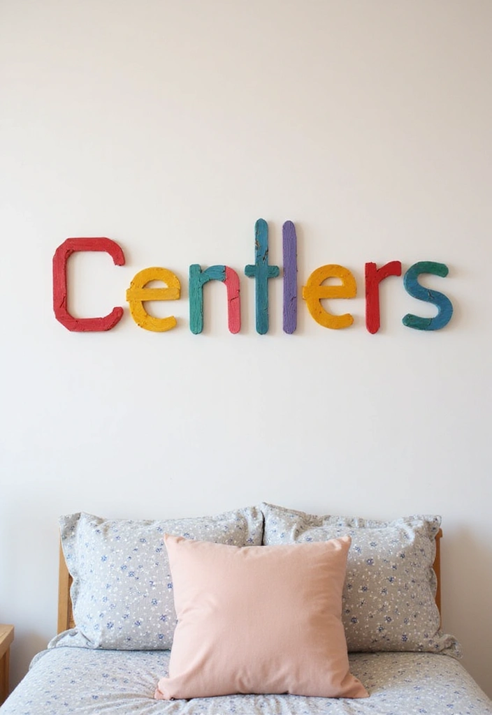 25 Craft Ideas With Popsicle Sticks That Are Creative and Fun - 18. Popsicle Stick Letter Decorations