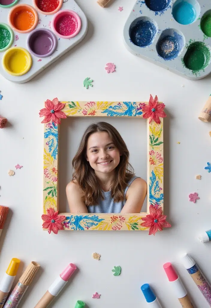 25 Craft Ideas With Popsicle Sticks That Are Creative and Fun - 2. Popsicle Stick Photo Frame