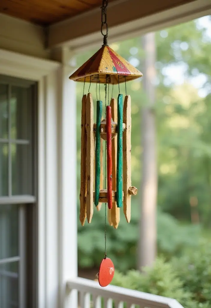 25 Craft Ideas With Popsicle Sticks That Are Creative and Fun - 21. Popsicle Stick Wind Chimes