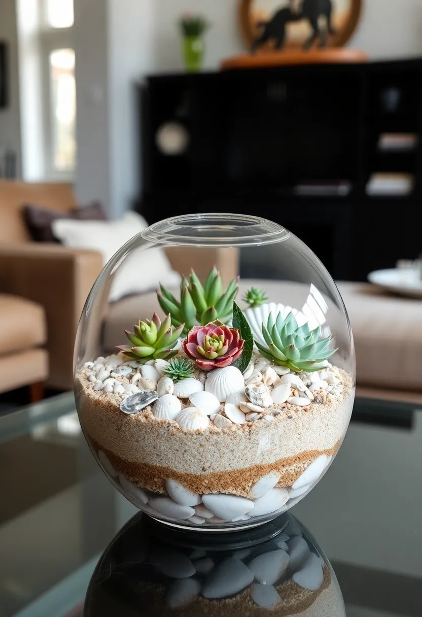 25 Craft Ideas With Shells That Bring Nature Indoors - 16. Shell Terrariums