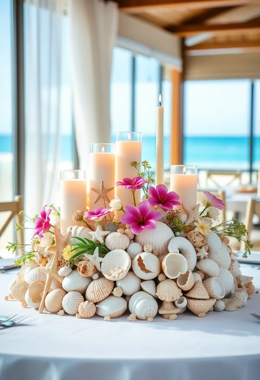 25 Craft Ideas With Shells That Bring Nature Indoors - 24. Shell Table Centerpieces