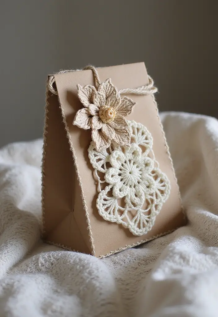 25 Crochet Decoration Ideas That Add Cozy Creative Charm to Your Home - 25. Crochet Gift Wrap Alternatives