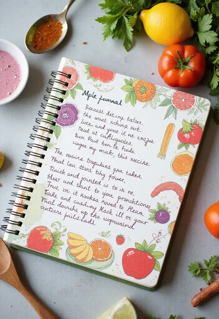 25 Cute Journal Ideas Aesthetic That Are Perfect for Everyday Use - 10. Personalized Recipe Journals