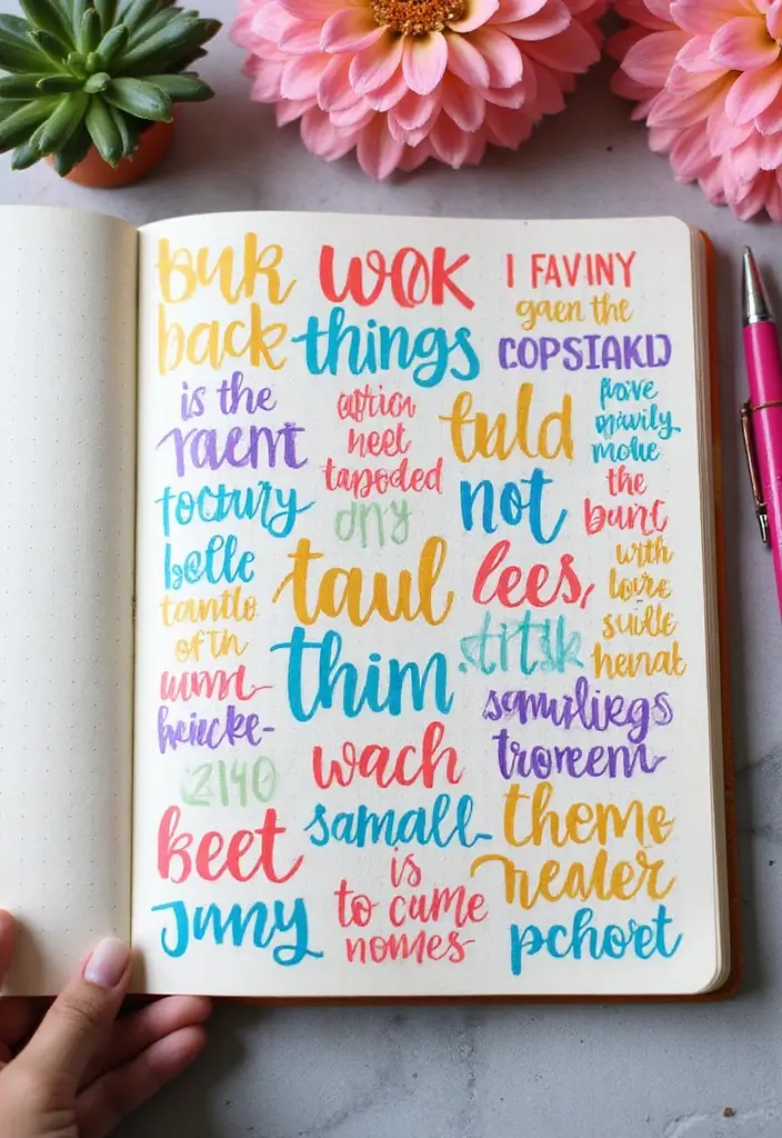 25 Cute Journal Ideas Aesthetic That Are Perfect for Everyday Use - 19. Creative Affirmation Pages