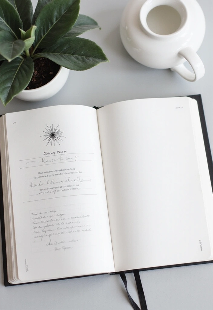 25 Cute Journal Ideas Aesthetic That Are Perfect for Everyday Use - 2. Minimalist Monochrome