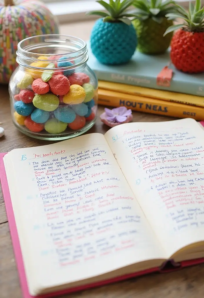 25 Cute Journal Ideas Aesthetic That Are Perfect for Everyday Use - 22. DIY Prompt Jar Pages