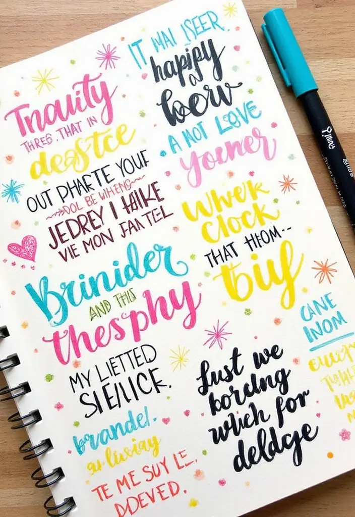 25 Cute Journal Ideas Aesthetic That Are Perfect for Everyday Use - 4. Inspirational Quote Pages