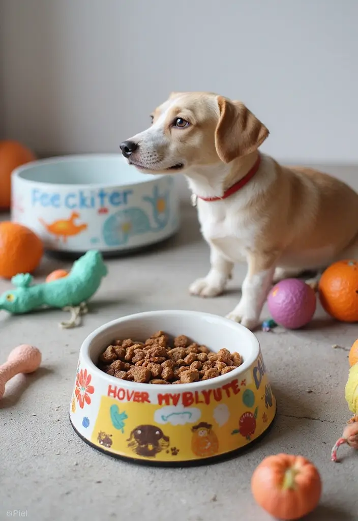 25 Cute Pottery Painting Ideas Anyone Can Try for Fun Home Decor - 16. Cute Pet Bowls