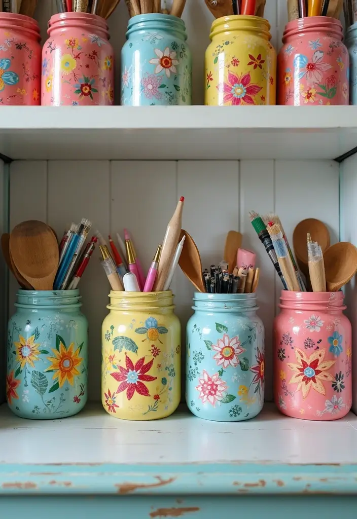25 Cute Pottery Painting Ideas Anyone Can Try for Fun Home Decor - 21. Personalized Storage Jars