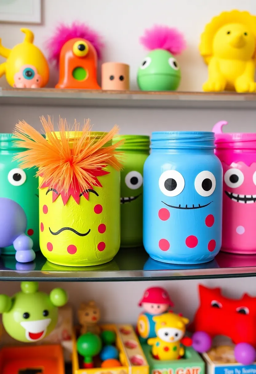25 Cute Pottery Painting Ideas Anyone Can Try for Fun Home Decor - 25. Cute Monster Jars