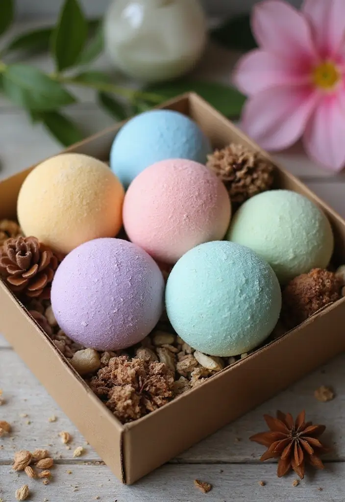 25 DIY Christmas Gift Box Ideas That Make Holiday Gifts Special - 13. DIY Bath Bomb Gift Box