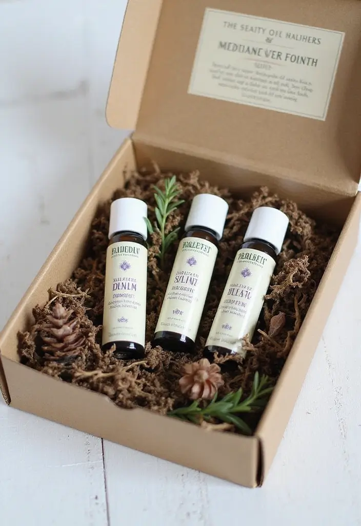 25 DIY Christmas Gift Box Ideas That Make Holiday Gifts Special - 20. DIY Essential Oil Rollers Gift Box