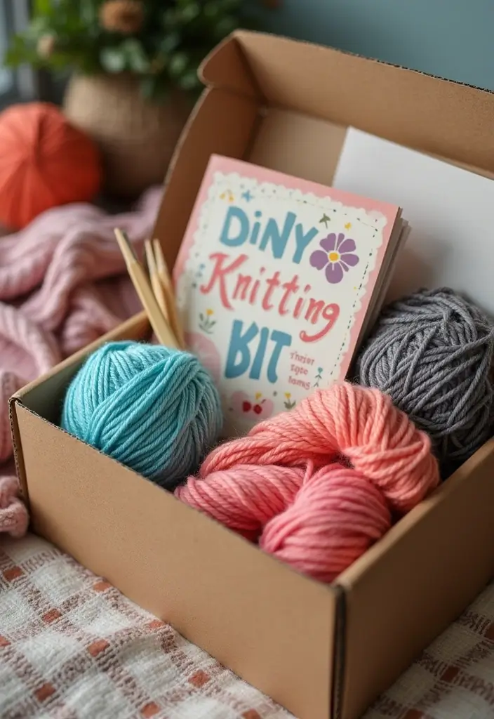 25 DIY Christmas Gift Box Ideas That Make Holiday Gifts Special - 22. DIY Knitting Kit Gift Box